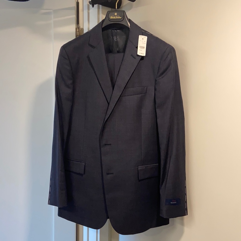 UNWORN Brooks Brothers Regent Fit Open Plaid 1818 Suit, 39R/32W